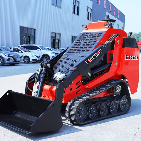 02 China manufacturer Cheap mini skid steer loader with track 25HP perkins diesel engine