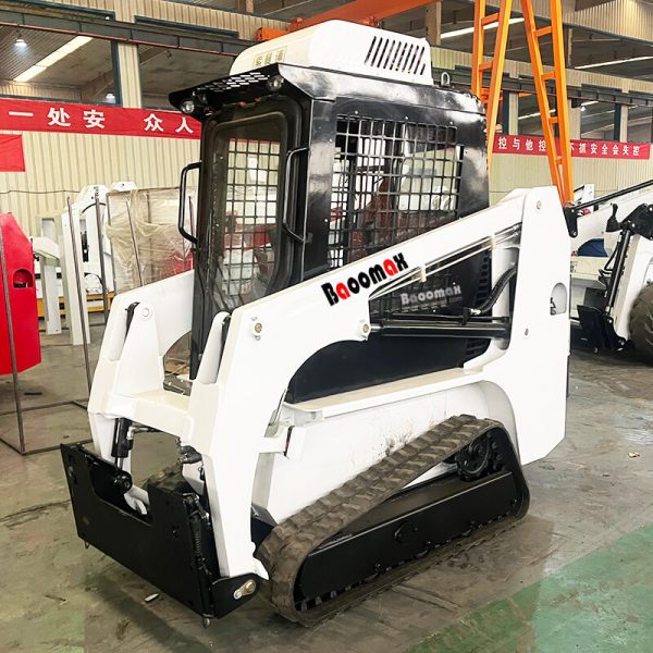 03 Baoomax factory mini crawler skid steer loader tracked with attachments